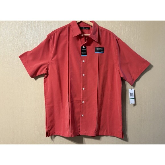 Axist Other - Men AXIST Bowling Shirt  blood orange  Large  Anti-wrinkle NWT